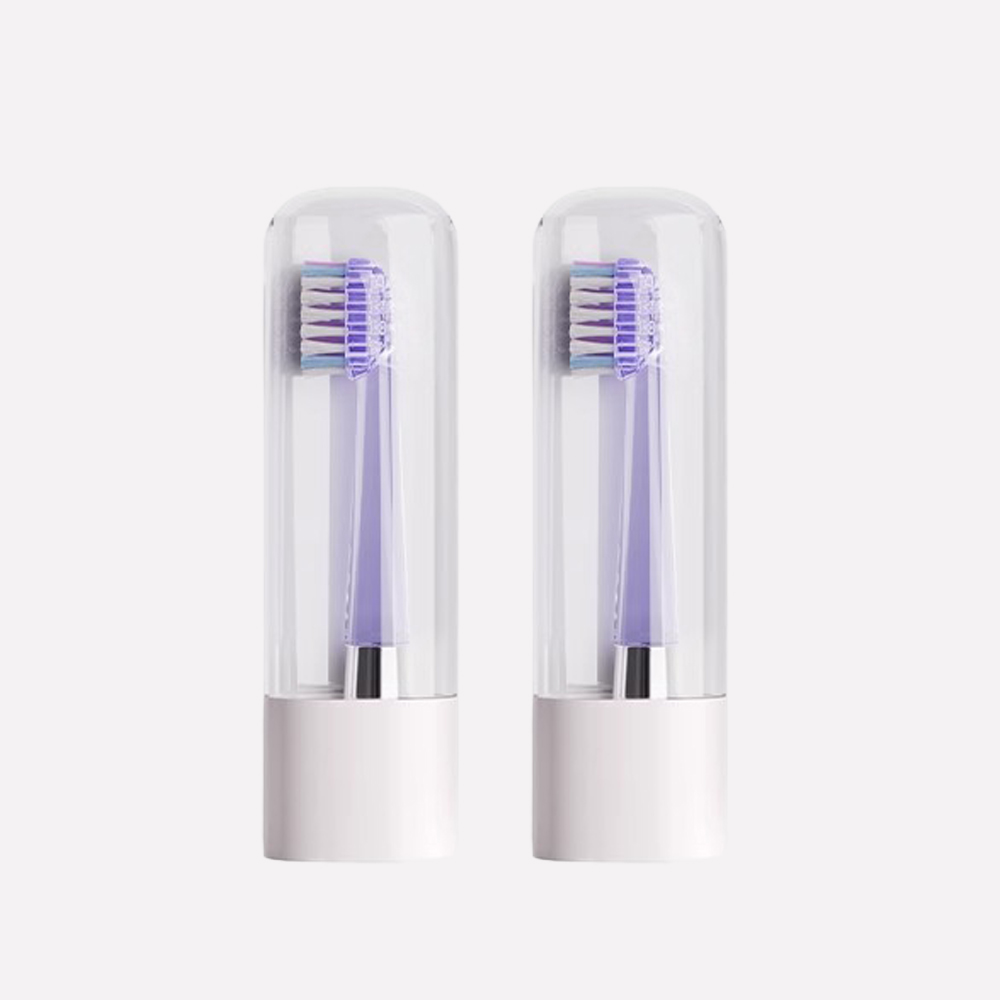 JIMOK J6 PRO Electric Toothbrush Replacement Heads Two-Pack (Cleaning Bristles) - Space Silver