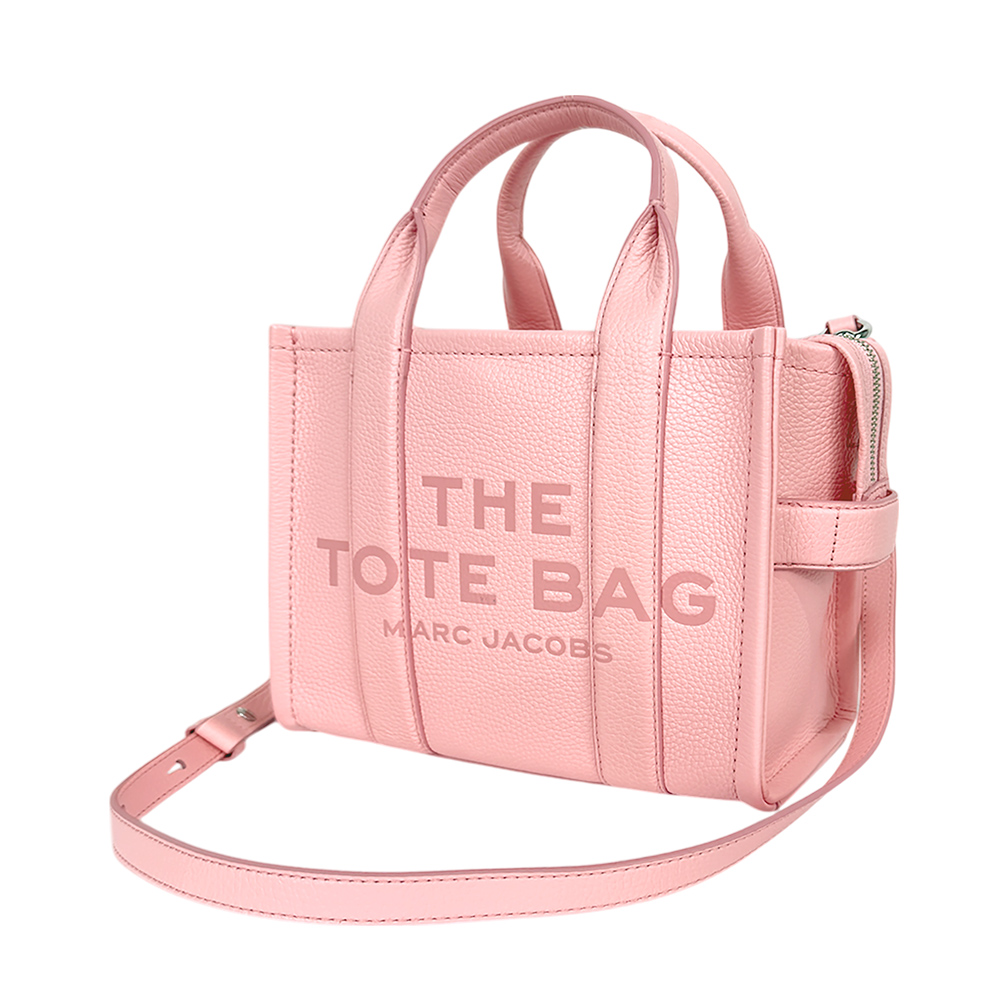 MARC JACOBS THE LEATHER TOTE 粒面皮革小款托特包/蝴蝶結粉, , large