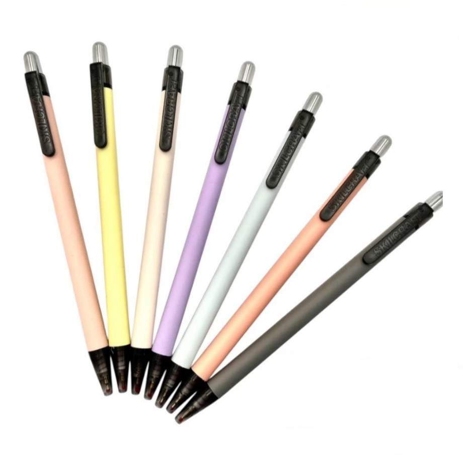 TOWO 東文 SK-100GL 柔芙筆馬卡龍按動中性筆 0.5mm 買一送一*藍灰桿/藍芯-送藍筆, , large