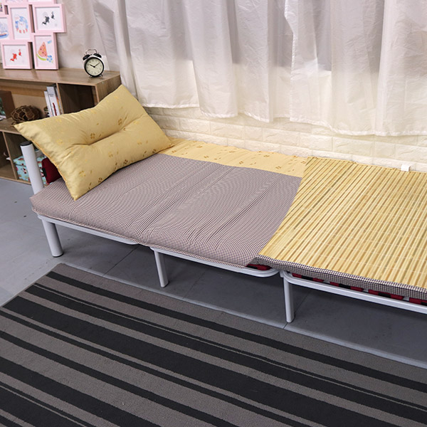 [台客嚴選] MIT稻香拚色冬夏兩用竹面單人床墊-附同色記憶枕-京都咖 台灣製 學生床墊 學生床墊 外宿床墊, , large