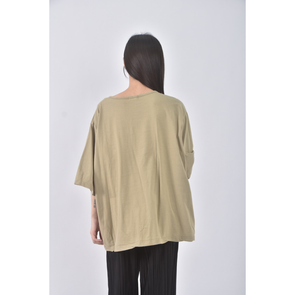 (XL) yoom韓牌質感圓領綠色短袖上衣二手衣, , large