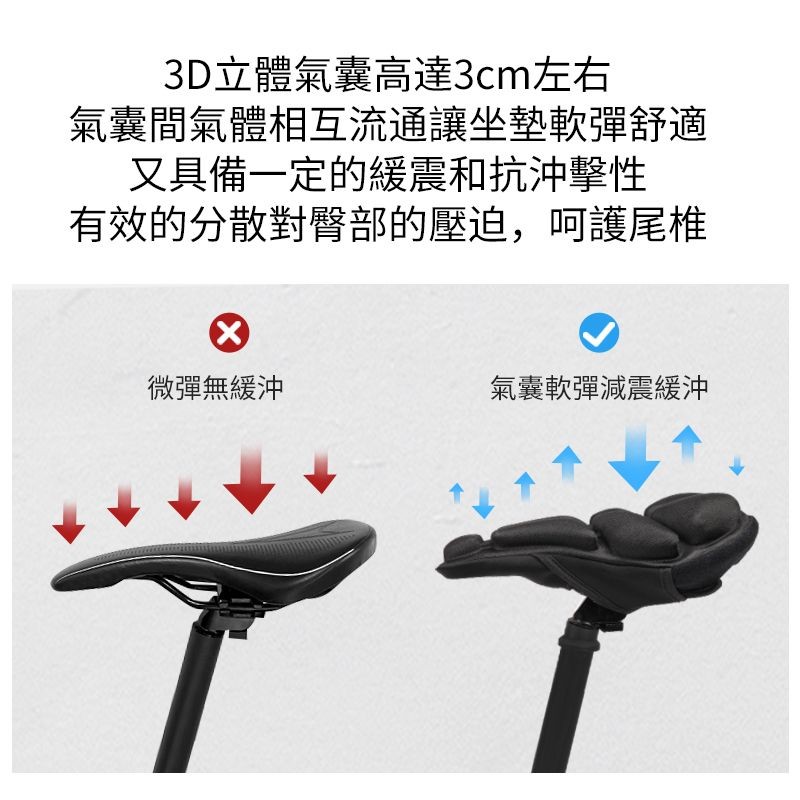 [JEMIA] JFT 腳踏車減壓氣囊坐墊｜多尺寸款式可選, , large