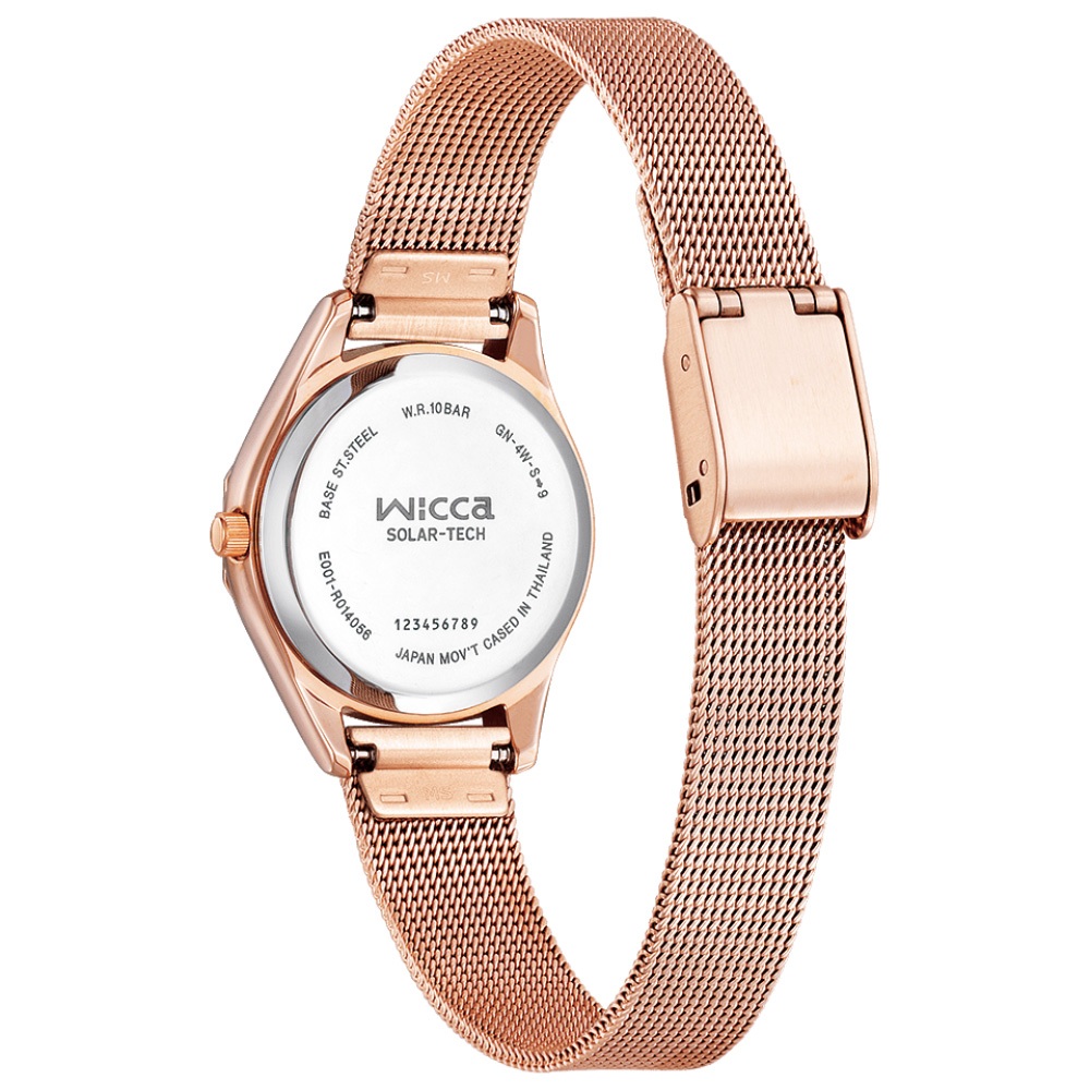 CITIZEN 星辰 Wicca 太陽能日曆米蘭帶女錶-26.5mm KH3-568-15, , large