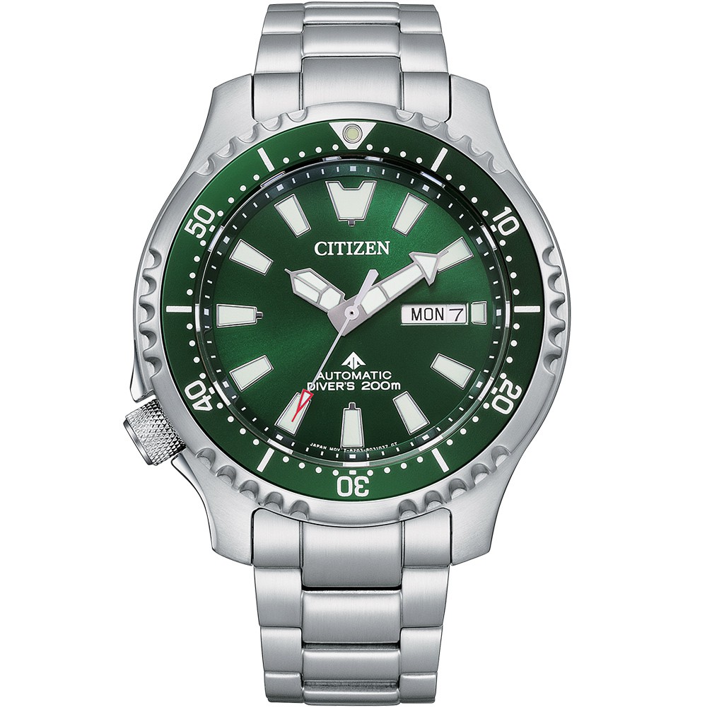 CITIZEN 星辰 PROMASTER 亞洲限定 鋼鐵河豚EX Plus 潛水機械錶 NY0131-81X, , large