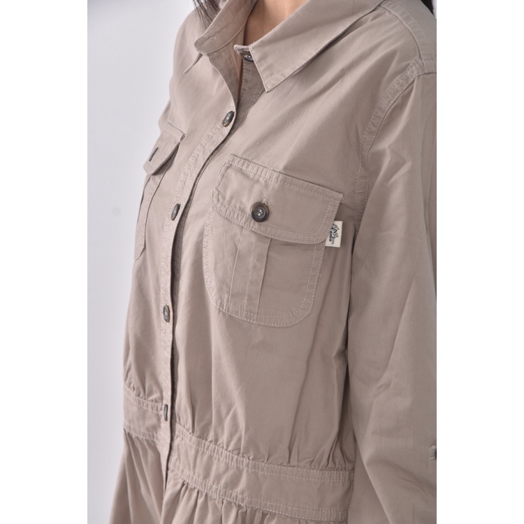 (S) euro como質感棉質純棉粉色洋裝二手衣, , large