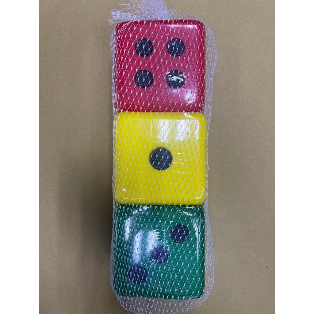 鐵人文具  X250320泡棉3入炫彩骰子(8cm), , large