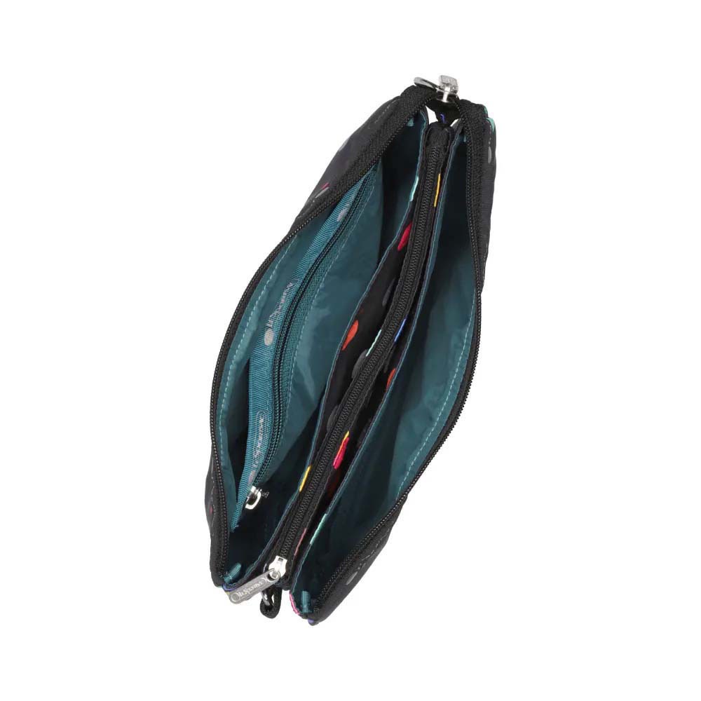 |快速出貨|Lesportsac Med Koko Crossbody 手拿斜背兩用包/ 圓點漂浮氣球 黑色, , large