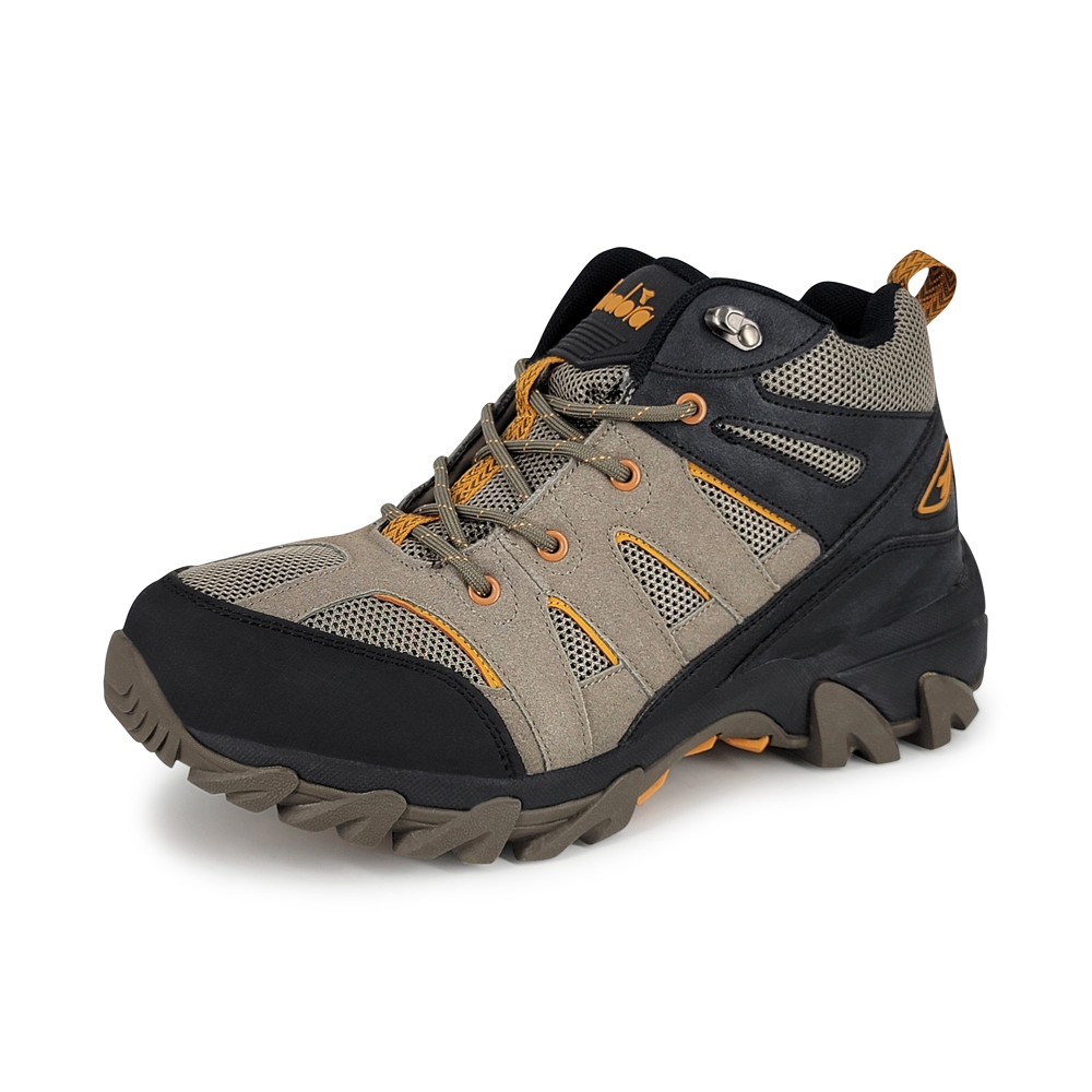 DIADORA迪亞多那 抗水機能登山鞋 男運動鞋 越野鞋 男鞋 防潑水 寬楦 保護後跟 減壓 透氣 耐磨 止滑 咖啡卡其, , large