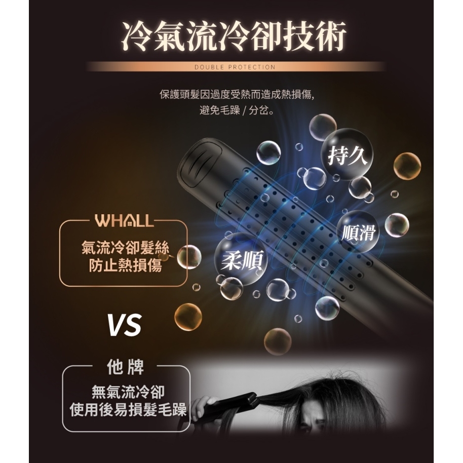 WHALL WS-101K 3D氣流循環直髮夾 離子夾 國際電壓 直髮夾 公司貨, , large