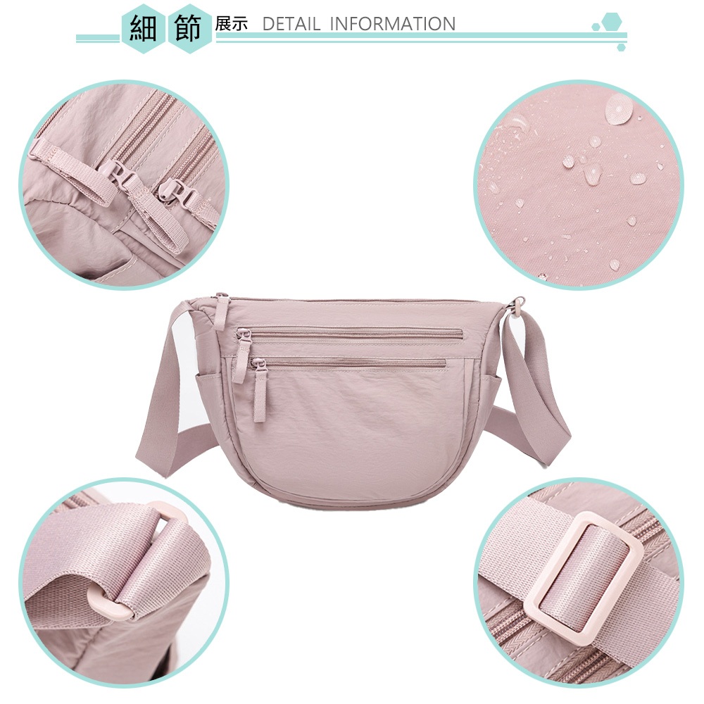 SPRING-簡約百搭斜背包 牛津布尼龍布多口袋肩背包-多色, , large