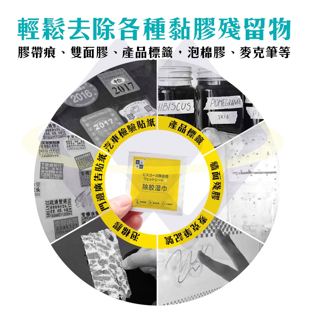 【禾統】多用途除膠濕巾 / 36片/盒 / 1盒(去膠濕紙巾 貼紙除膠 除膠神器 除殘膠濕巾 一次性除油除膠劑 去殘膠 隨身包), , large