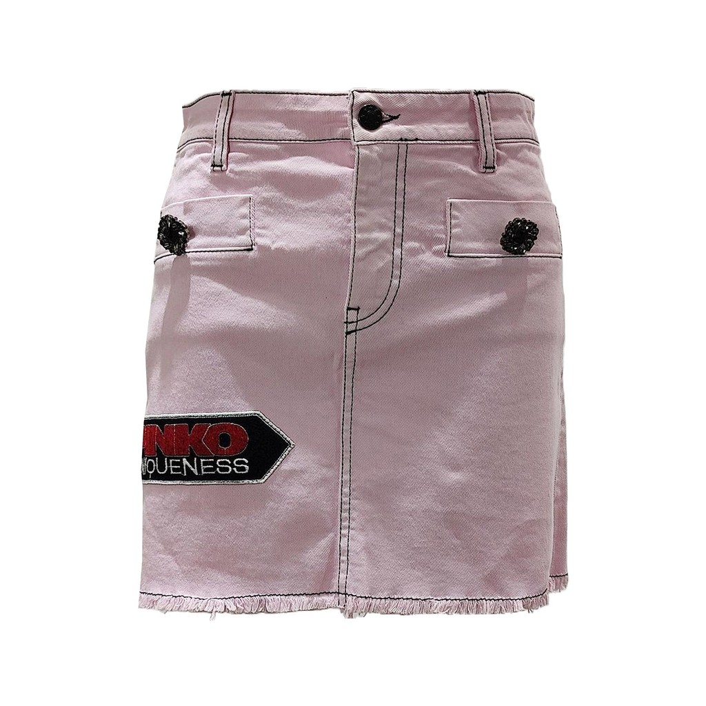 PINKO粉色牛仔裙, , large