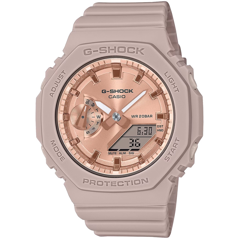CASIO 卡西歐 G-SHOCK ITZY有娜配戴款 煙燻粉色 粉紅金八角手錶  GMA-S2100MD-4A, , large