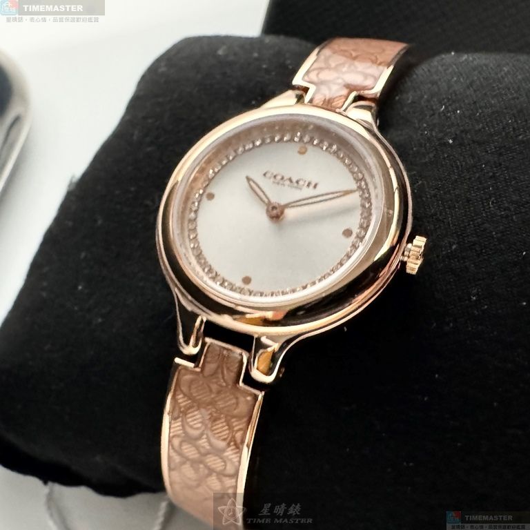 [星晴錶業]COACH手錶,26mm,CH00235銀白色錶面玫瑰金錶殼玫瑰金色精鋼錶帶款, , large