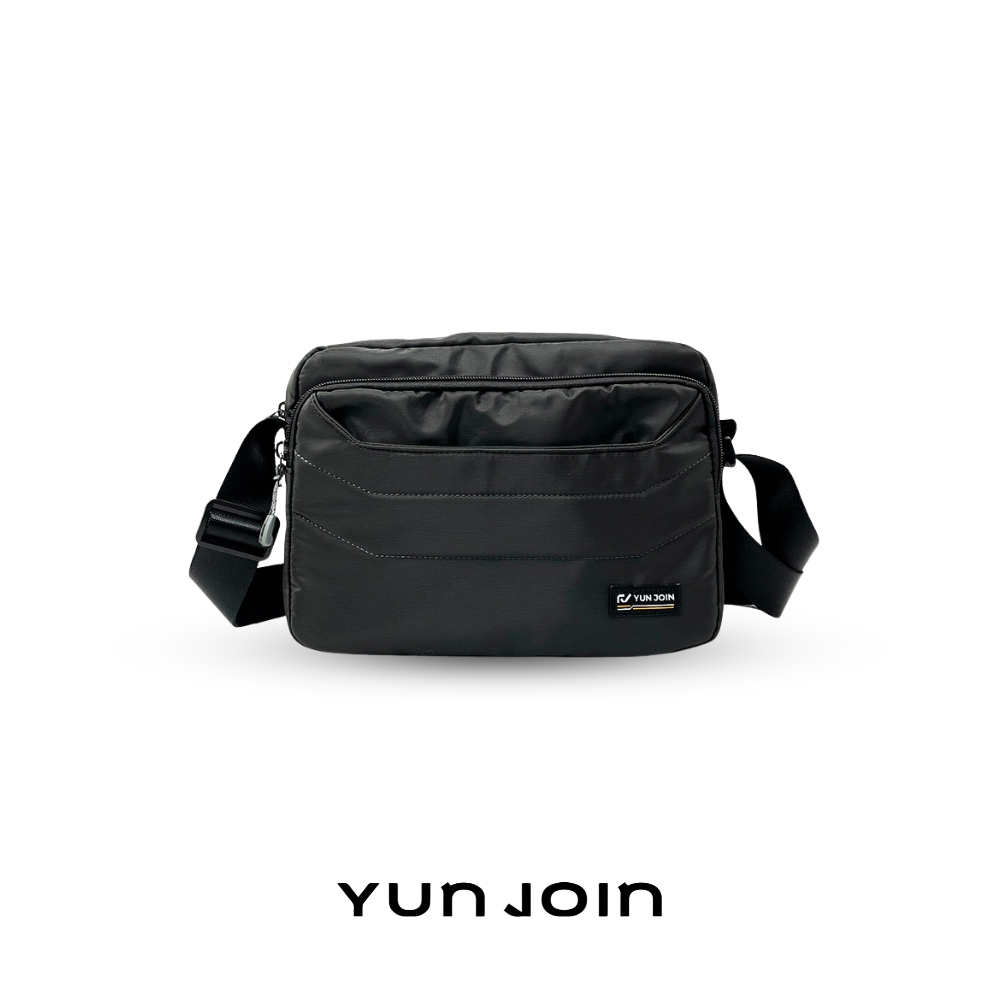 【YUNJOIN】Tech 橫式多層斜跨包-灰色, , large