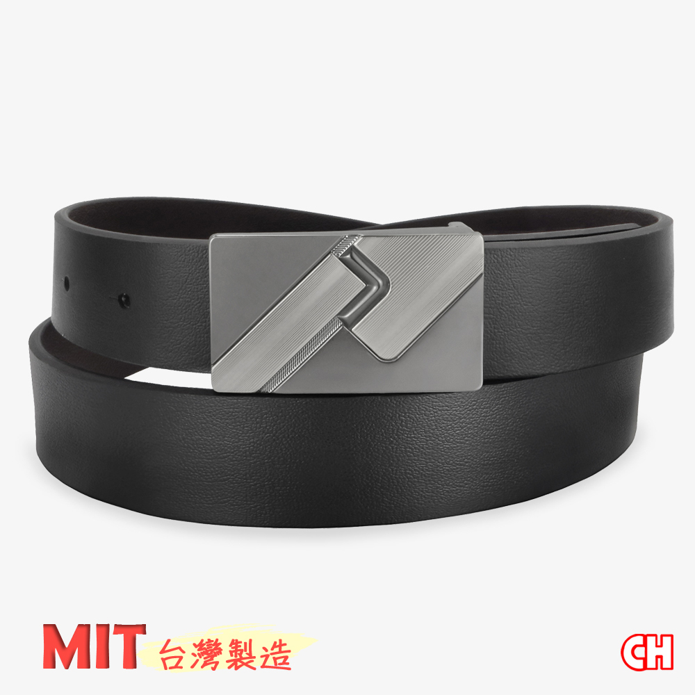 【CH-BELT 銓丞皮帶】男紳士皮帶 正式商務 男休閒皮帶腰帶(黑), , large