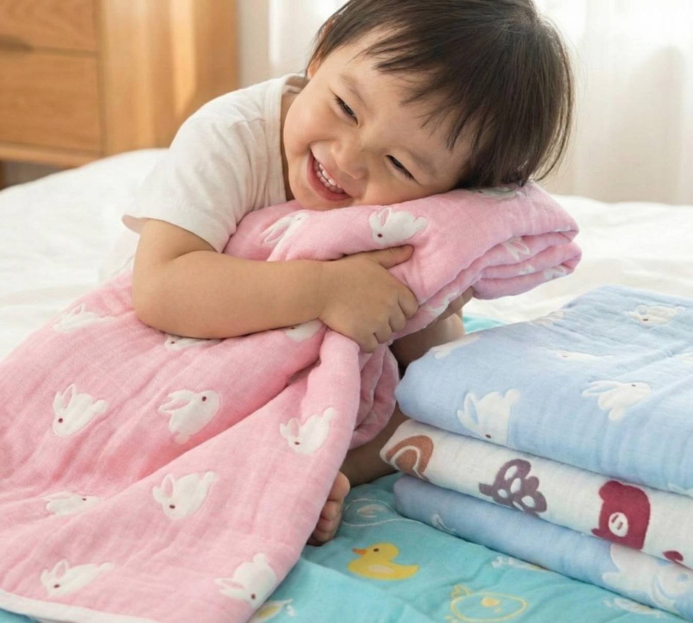 [Kaimei Cotton] Random and excellent six-layer yarn multi-purpose children's quilt/baby quilt/air conditioning quilt/gauze quilt multiple styles