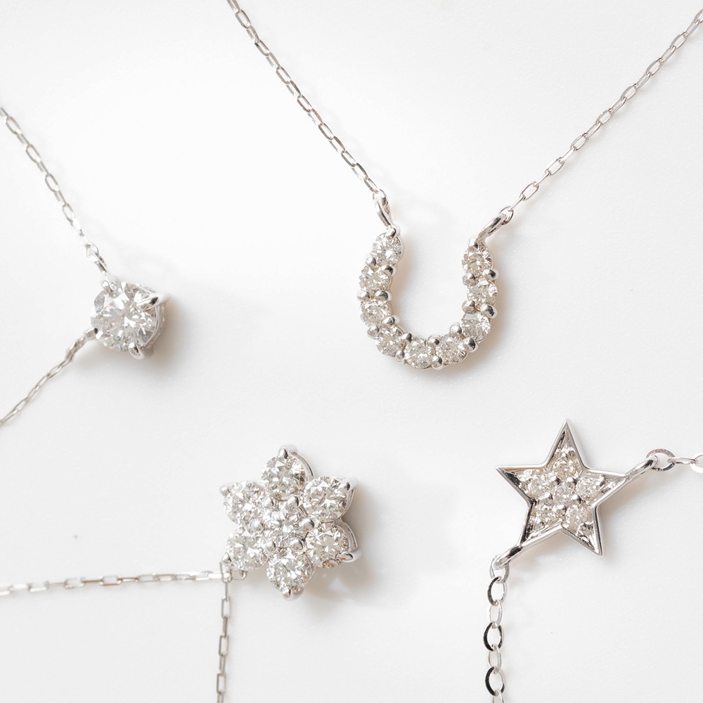 【18K金天然真鑽】A'jane 18K白金 曦光之約鑽石項鍊 A032503-003, , large