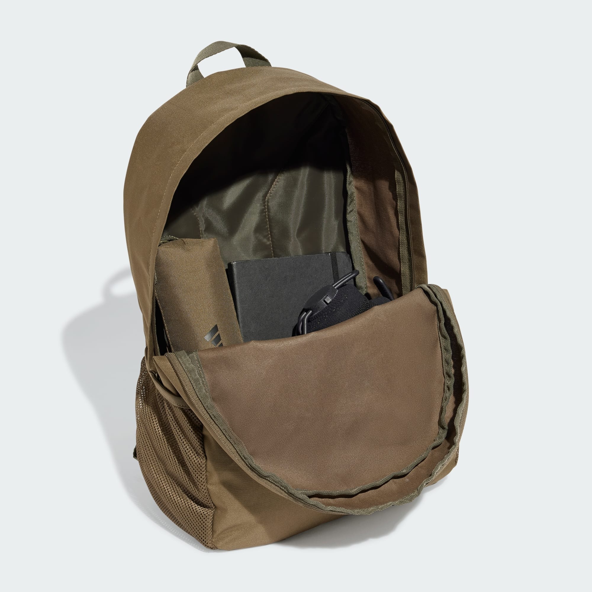 [秉宸] ADIDAS CLSC PCASE BP 後背包附鉛筆盒 棕 JD3091, , large