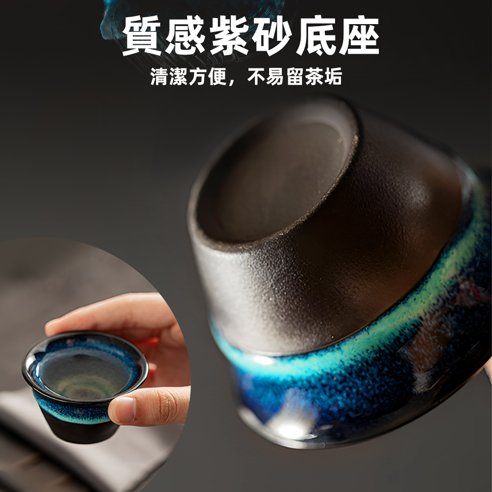 【上手家居】旅行茶具組-漸變藍(茶具/泡茶組/旅行茶具/茶壺組/快客杯), , large