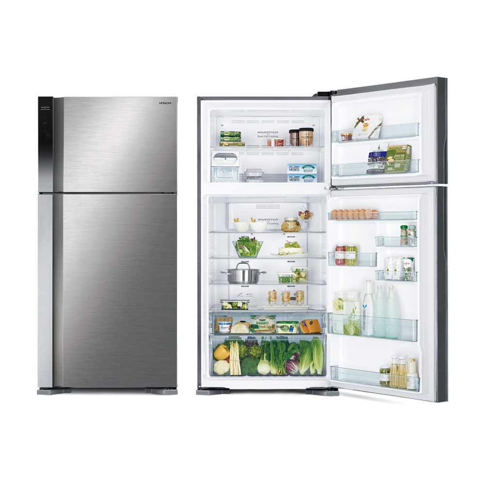 HITACHI 570L Grade 1 Energy Efficient Inverter Double Door Refrigerator HRTN8601DF, , large