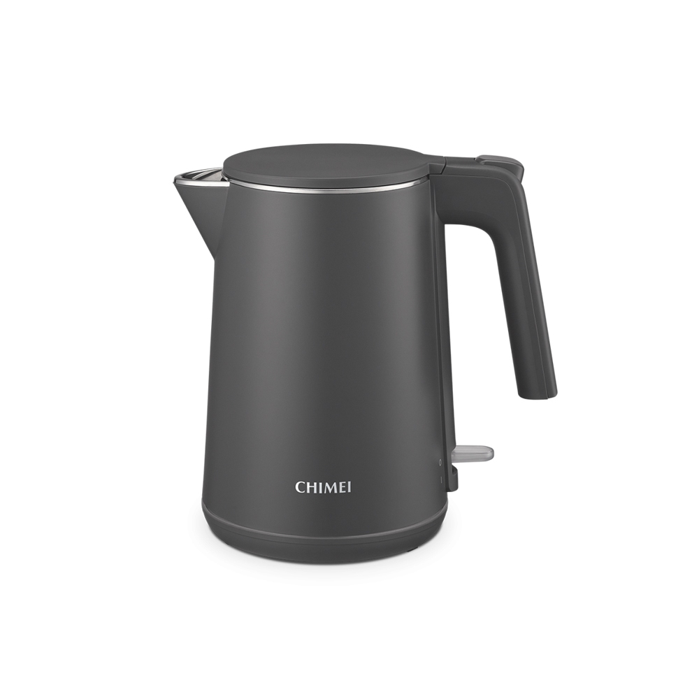 CHIMEI 1L 304 Stainless Steel Double-Layer Anti-Scald Kettle Night Gray KT-10YPB2, , large