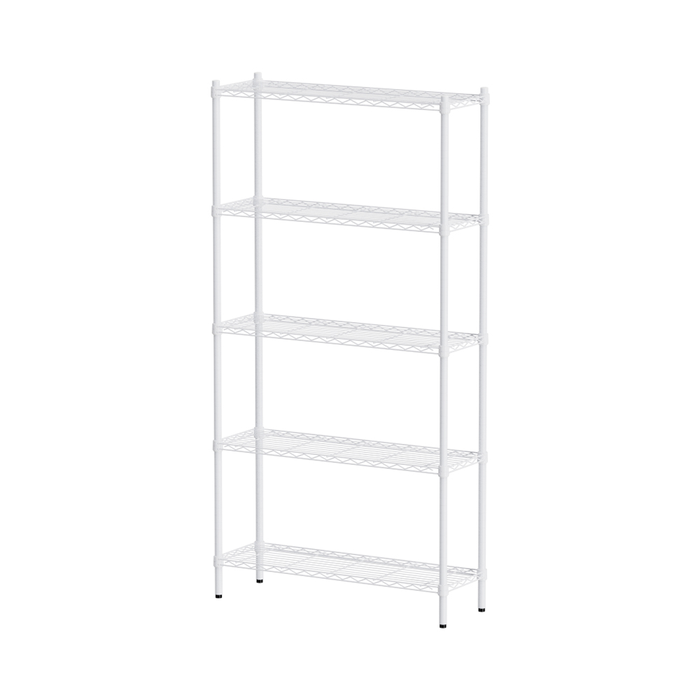 【Y HOUSE】90x30x180cm Lightweight Five-layer Iron Rack Iron Rack Shelf-Painted White