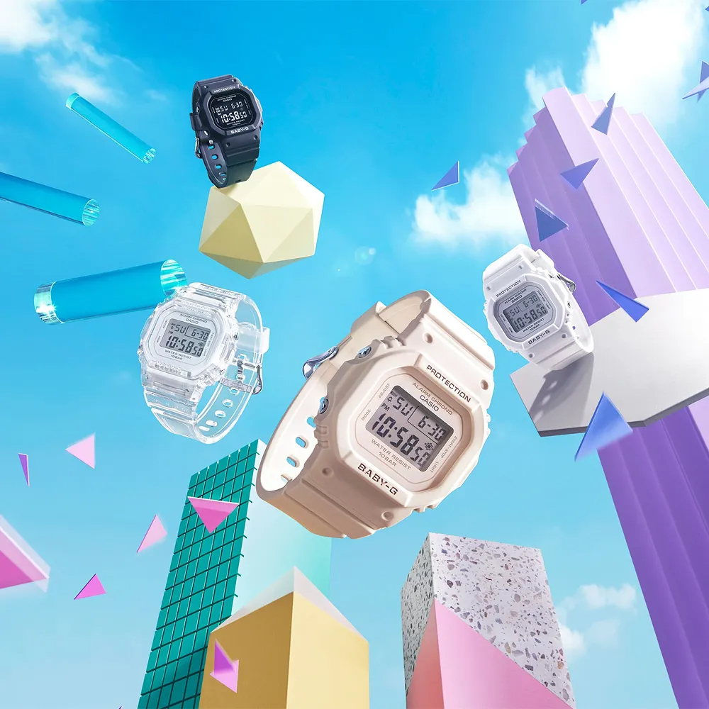 CASIO 卡西歐 BABY-G 纖薄輕巧 人氣經典電子錶-奶茶 BGD-565U-4, , large