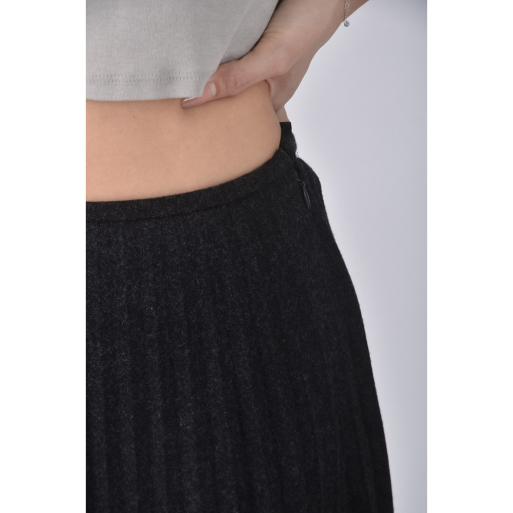 (M) clear impression拼接灰色長裙二手衣, , large