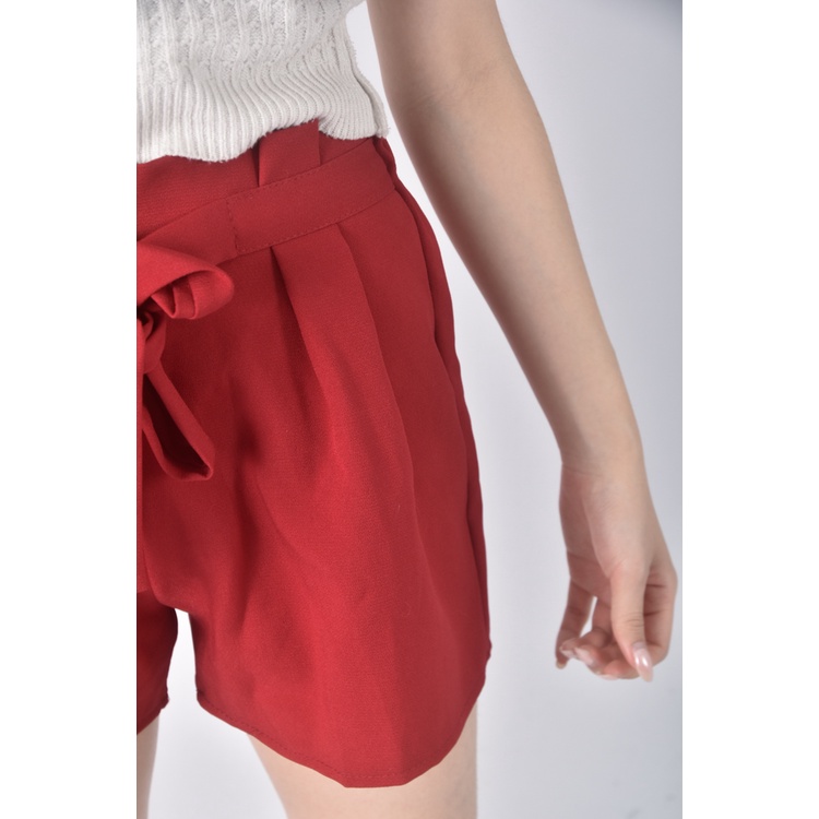 (S) 高腰質感紅色短褲二手衣, , large