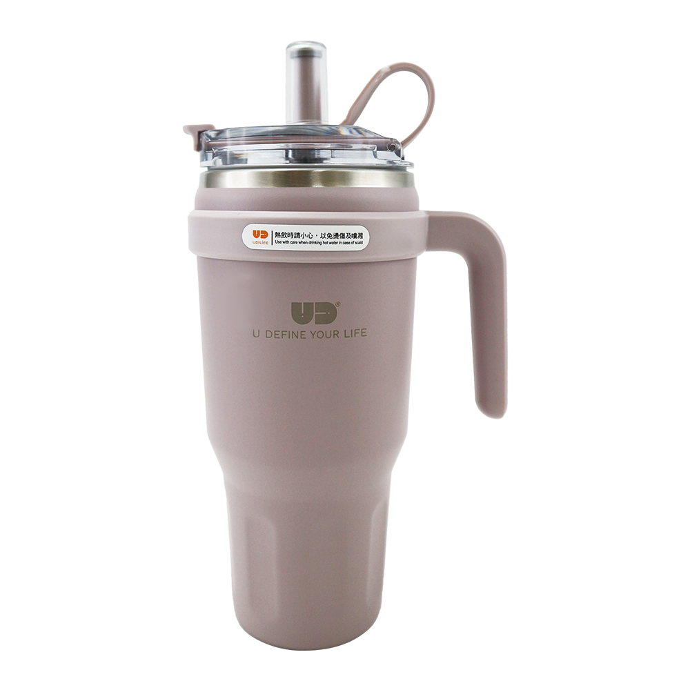 304不鏽鋼手把雙飲杯-1100ml-灰紫-1支, , large