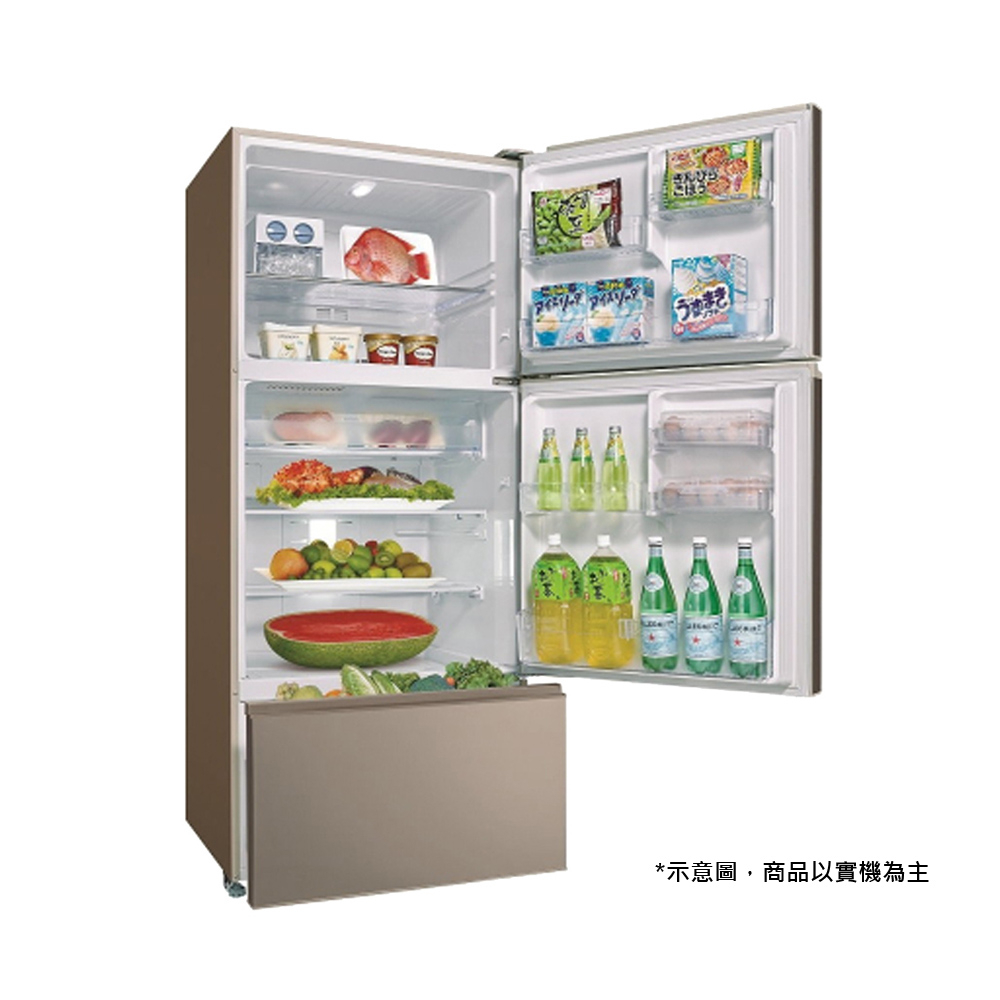 SANLUX 580L Inverter 3-Door Refrigerator SR-V580C, , large