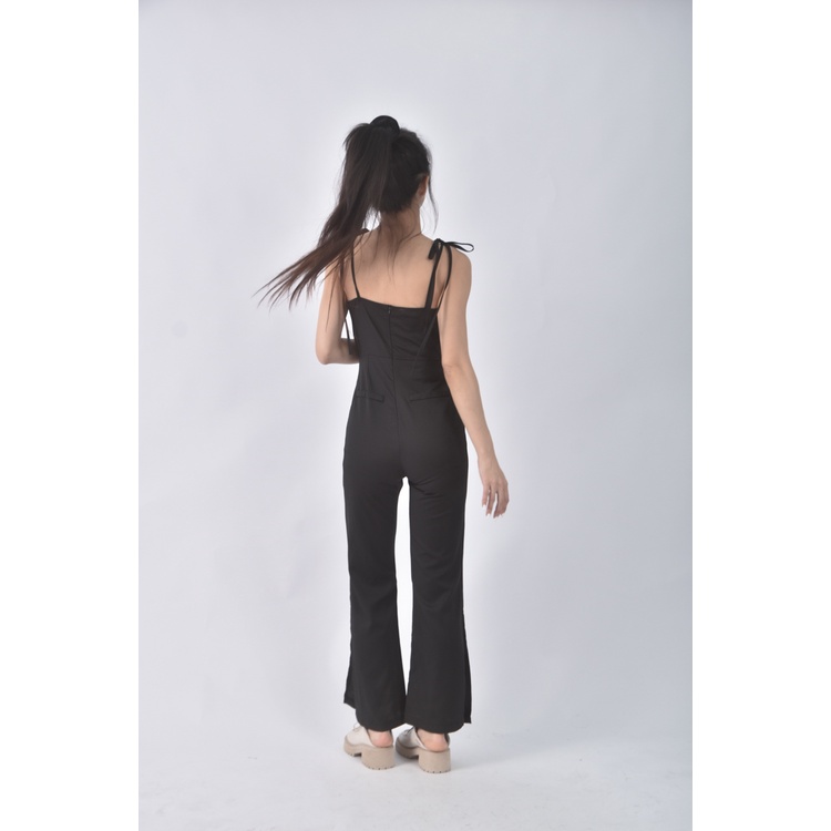(S) 【安于晴Charlene私服】mosdress高腰質感吊帶黑色連身裝二手衣, , large