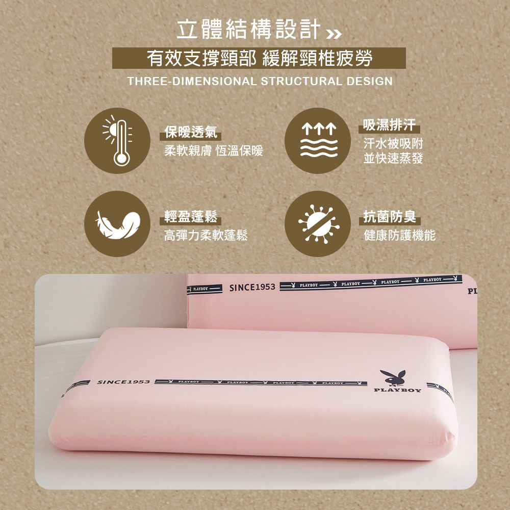 【PLAY BOY】零壓力涼感慢回彈記憶枕(止鼾枕/釋壓支撐/透氣好眠/太空記憶棉)灰色, 灰色, large