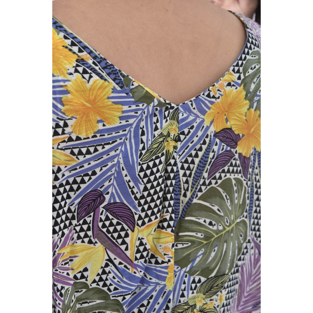 (M) 棉質植物紫色上衣二手衣, , large