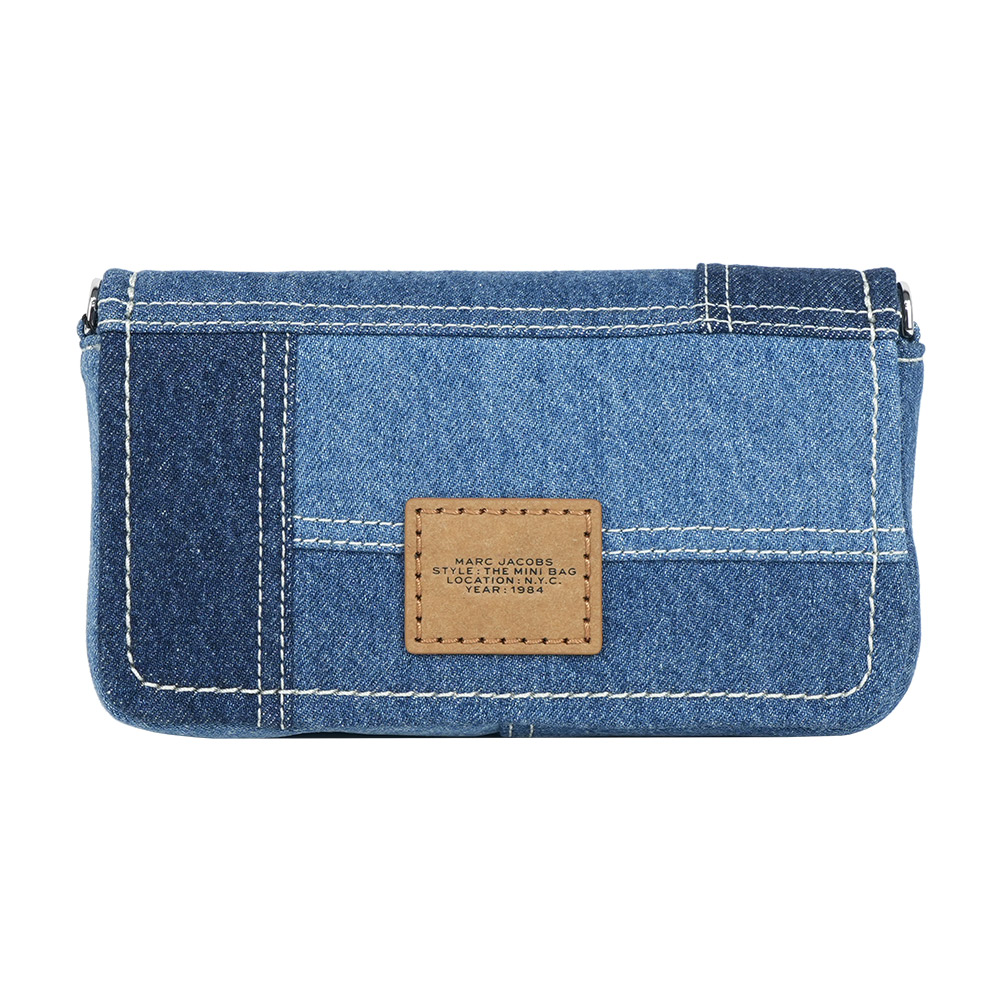 MARC  JACOBS The Denim 棉質牛仔迷你翻蓋包(藍色), , large