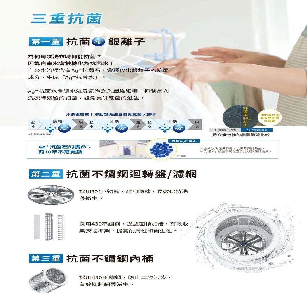 TOSHIBA 17kg Antibacterial Nano Bubble Inverter Top Load Washer AW-T08DU1800MTA(MG), , large