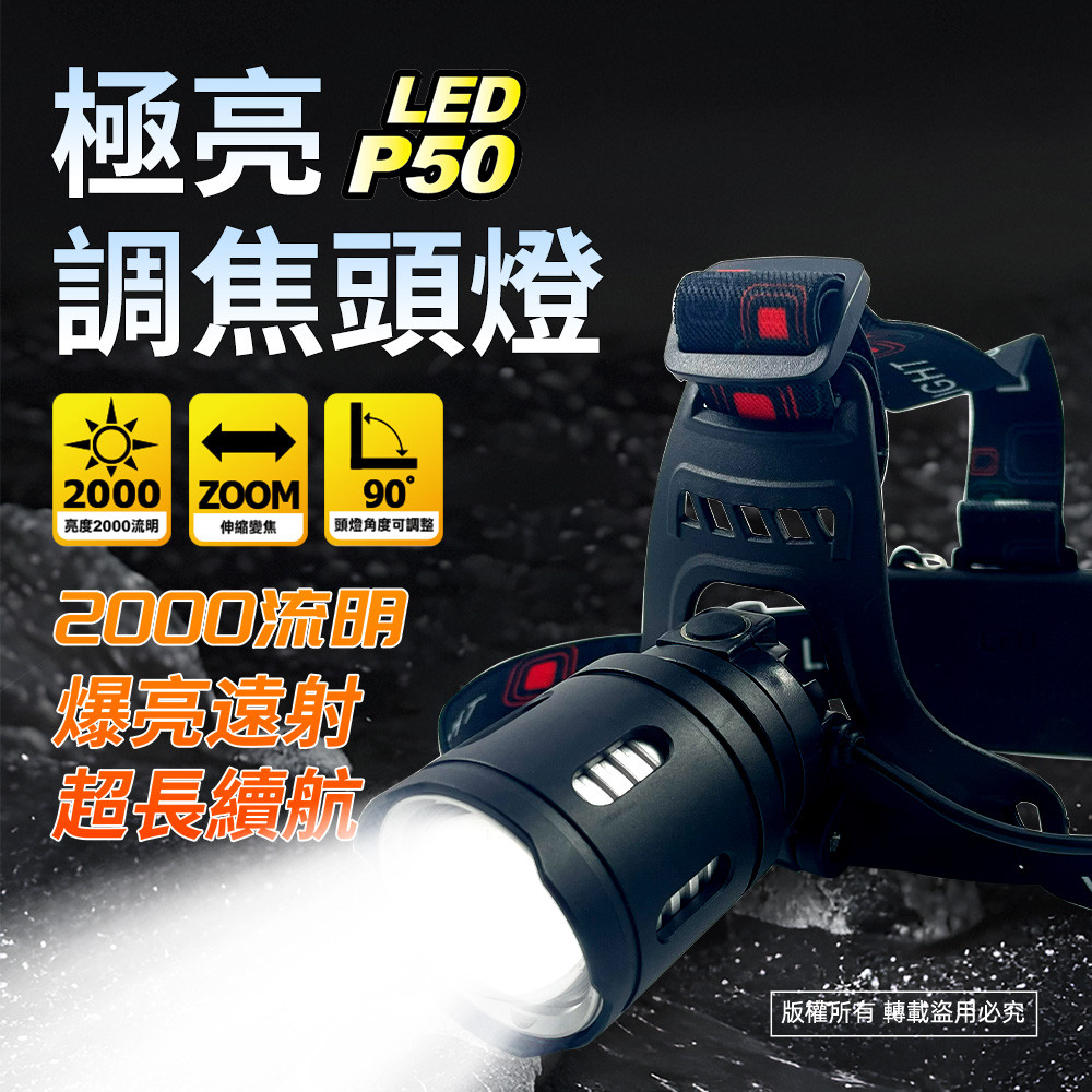 Practical brand extremely bright headlight PR-AH50W01 High brightness three-stage light source Ultra-power-saving design Power outage Mountaineering Must for construction, , large