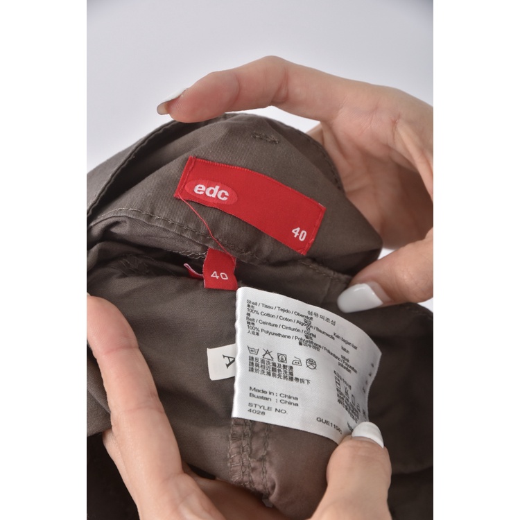 (3XL) edc高腰棉質棕色短褲二手衣, , large