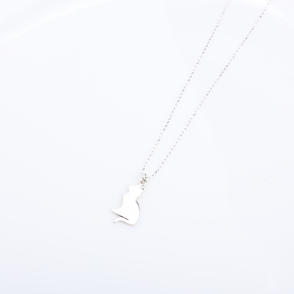 Cat Kitten Meow Meditation s925 sterling silver necklace Valentine Day gift, , large