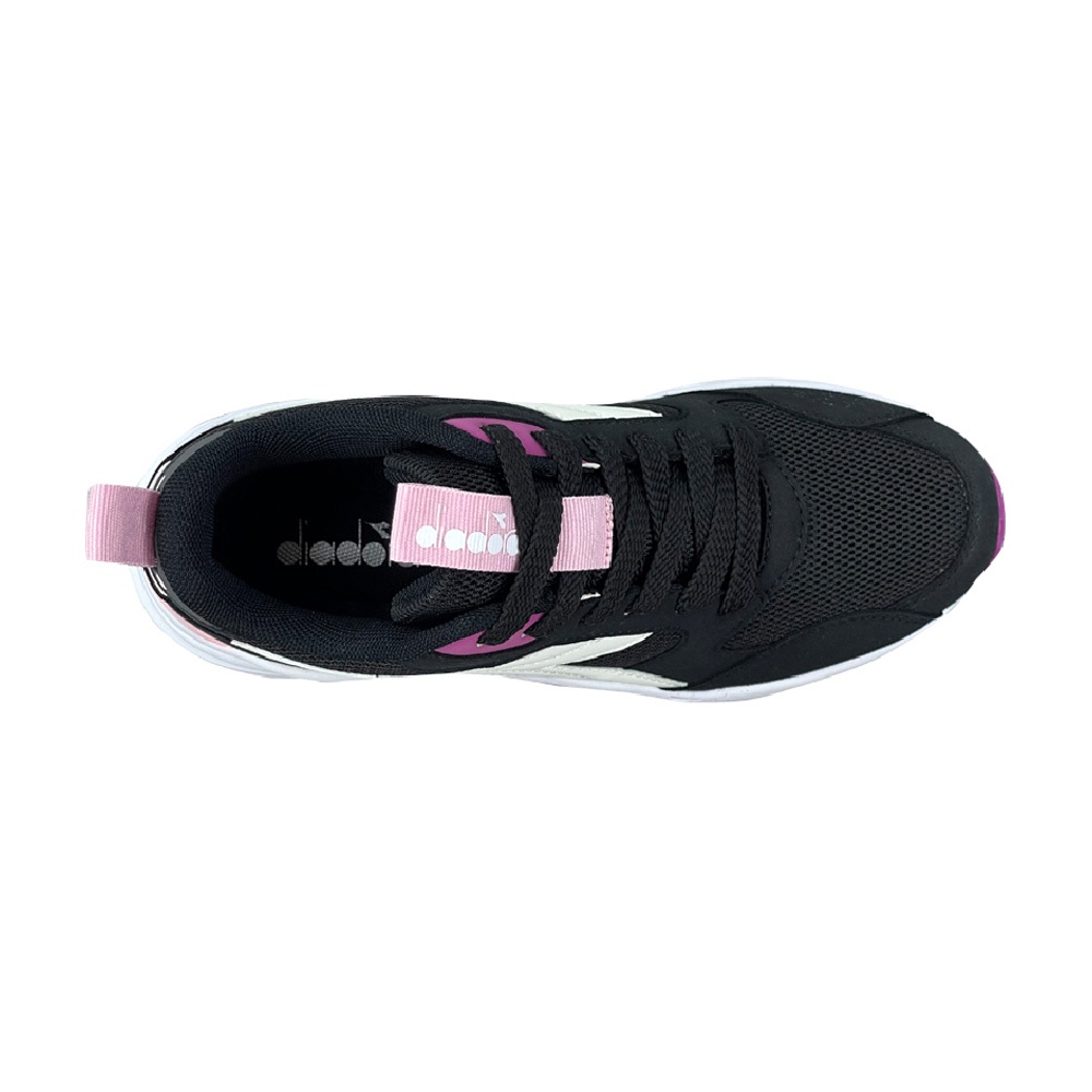 DIADORA迪亞多那 復古時尚運動鞋 女運動鞋 休閒鞋 女鞋 拼接 反光 透氣 Q彈 乳膠鞋墊 輕量 止滑 白粉 黑白, , large