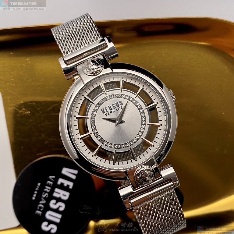 [星晴錶業]VERSUS VERSACE手錶,36mm,VV00020銀色錶面銀錶殼銀色米蘭錶帶款, , large