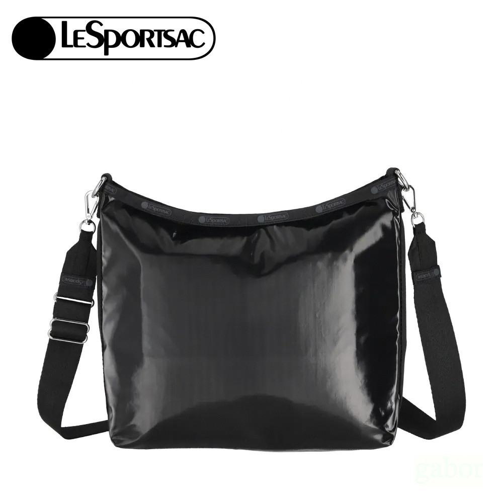 LeSportsac MEDIUM ZIP SHOULDER 中型拉鍊肩背包-閃耀黑, , large