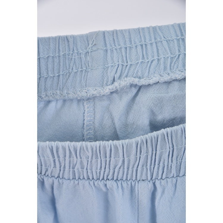 (S) 高腰七分藍色長褲二手衣, , large