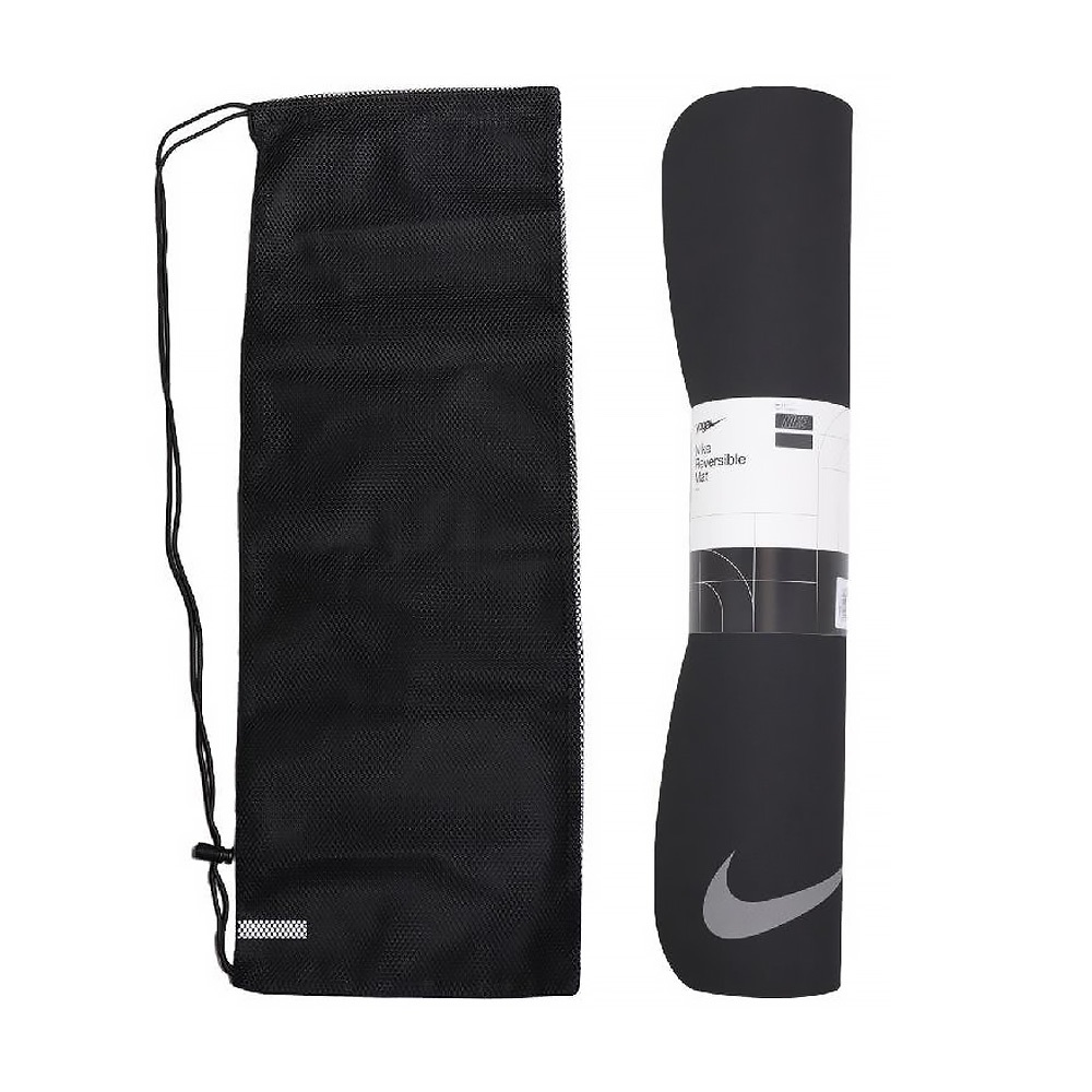NIKE YOGA MAT 雙面瑜珈墊 4MM 隔音墊 訓練墊 運動墊 雙面可用 輕巧 便攜 穩定 止滑 黑 藕紅 粉橘, , large