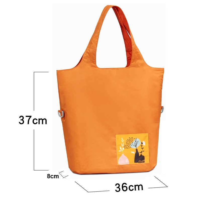 【seisei】雙色雙正面肩背手提托特包_再生寶特瓶環保防水布/金盞橘, , large