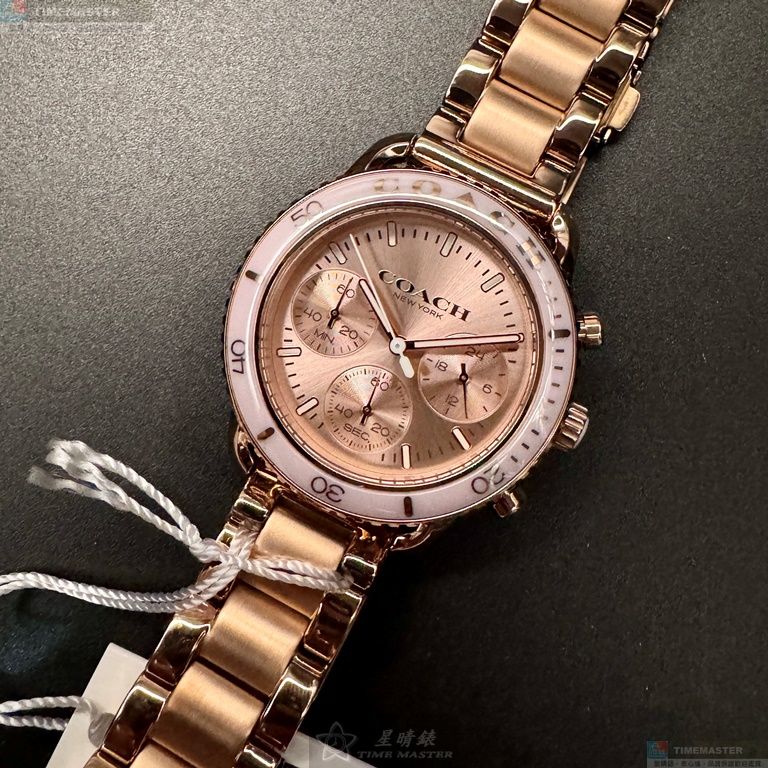 [星晴錶業]COACH手錶,38mm,CH00175玫瑰金色錶面玫瑰金錶殼玫瑰金色精鋼錶帶款, , large