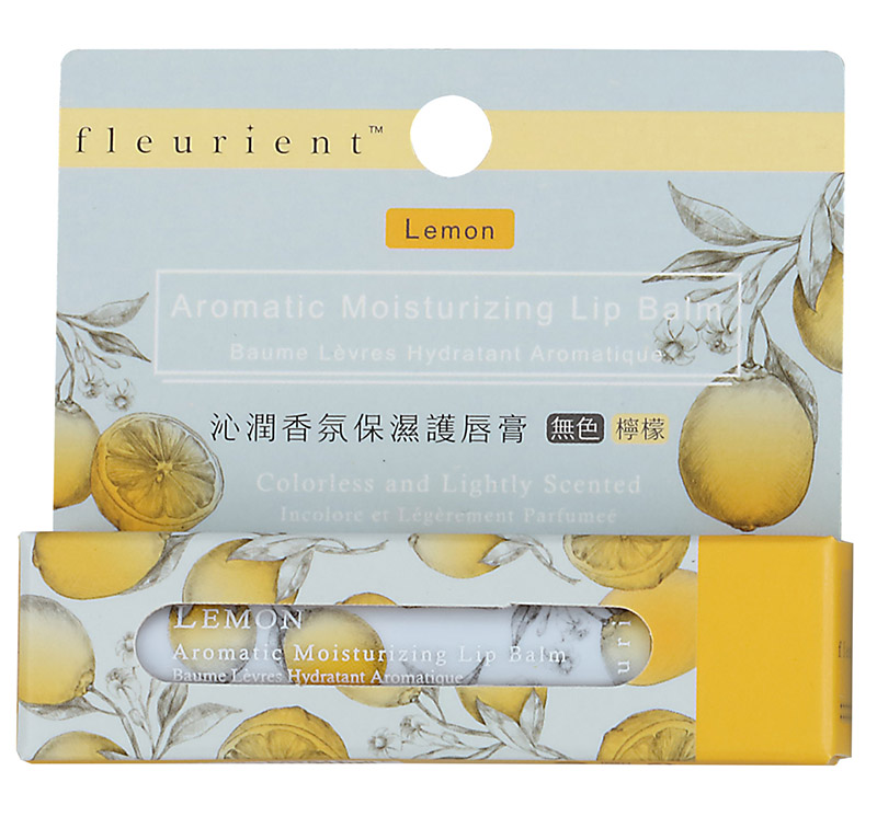 Fleurient Aromatic Moisturizing Lip Balm- Lemon (colorless and lightly scented), , large