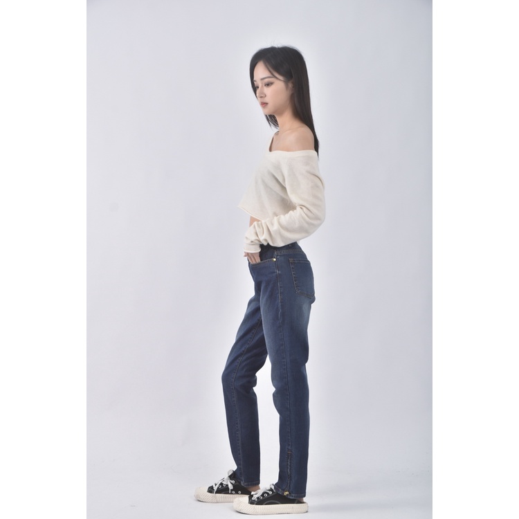 (XL) 丹寧牛仔質感棉質藍色長褲二手衣, , large