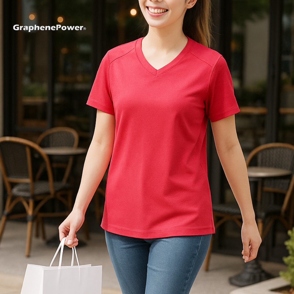 Graphene Thermal Circulation T-Shirt - Cherry Red/L, , large